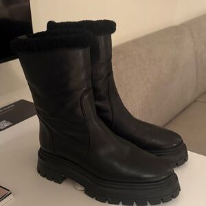 Stuart Weitzman Black Leather Boots